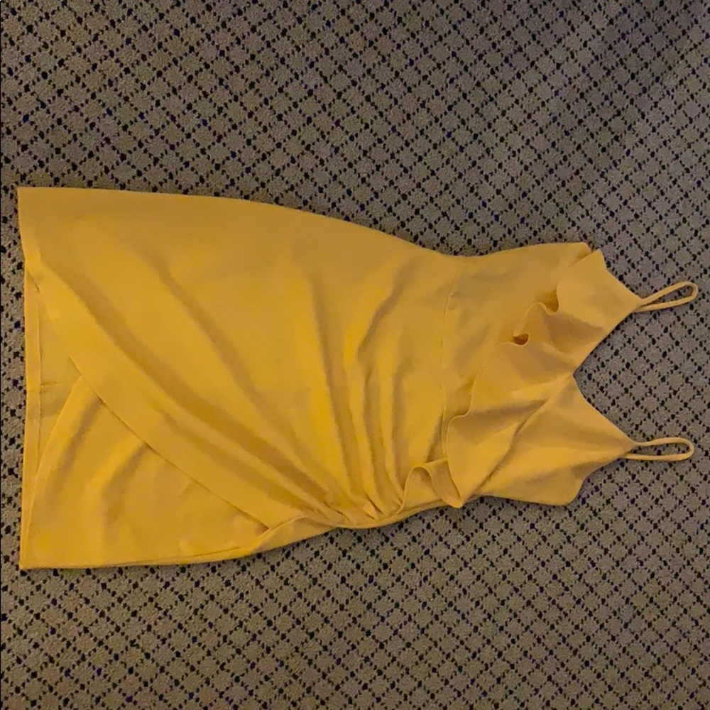 Mustard yellow mini dress